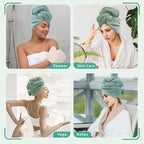 my novel things 2 Pack Extra Large Microfiber Hair Towel Wrap, 37.4" x 26.4" - Image 7
