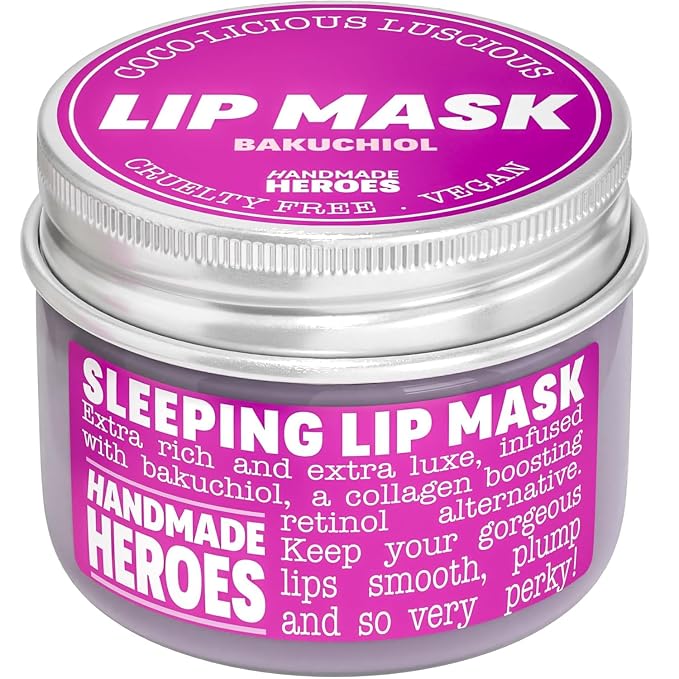 100% Natural Vegan Lip Butter Sleeping Lip Mask, Overnight Lip Moisturizer and by HandmadeHeroes