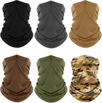 Fuinloth Neck Gaiter, 6 Pack Cooling UV Protection Bandana Face Mask Gator Scarf by fuinloth
