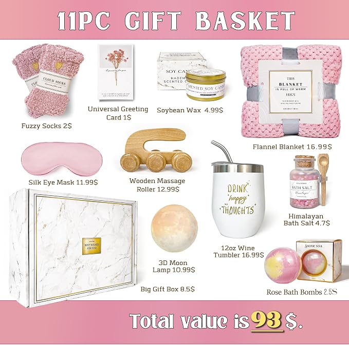 AHAGIFTREE Birthday Gifts, self Care, Get Well Soon Gift Baskets - Image 3