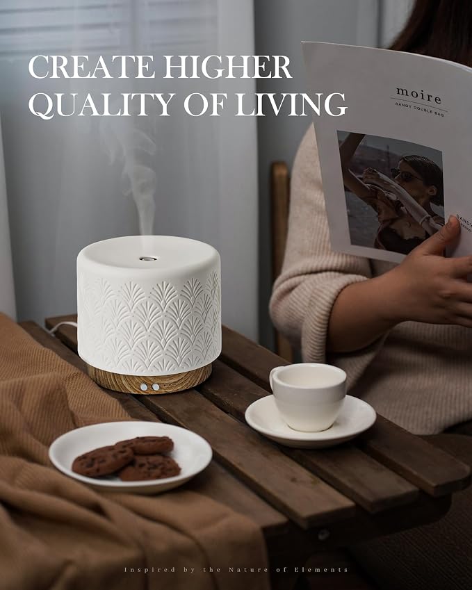 Essential Oil Diffuser - 280ml Ceramic Diffuser - Image 2