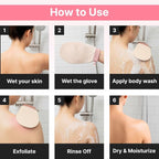 Vegan Silk Exfoliating Gloves Set – Korean Spa Body Scrubber Mitt - Image 4