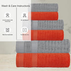 CASA COPENHAGEN Elegance 6Pcs 100% Egyptian Cotton Large Designer Towels Gift - Image 4