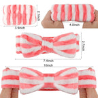 WHAVEL 6PCS Spa Headband and Wristbands Set, Face Wash Headband Wrist Bands - Image 2
