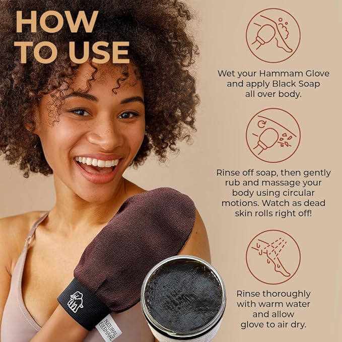Natural Elephant Exfoliating Hammam Glove - Image 3