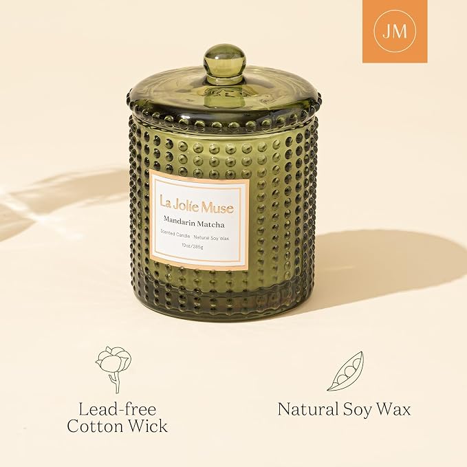LA JOLIE MUSE Mandarin Matcha Candle, Citrus Candles - Image 5