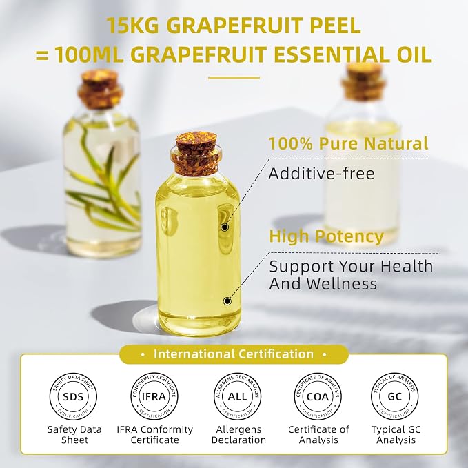 HIQILI 16 Fl Oz Grapefruit Essential Oil, - Image 4