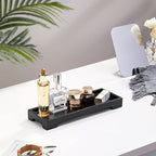 Luxspire Bathroom Vanity Tray, Resin Black Bathroom Tray Toilet Tank Tray - Image 3