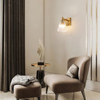 OCIOC Gold Hardwired Wall Sconces Set of Two, Modern Glass Wall Lights - Image 9