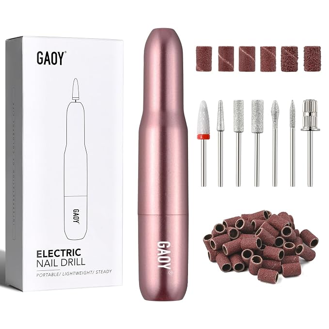 GAOY Electric Nail Drill for Acrylic and Gel, USB Electric Nail File, Portable by GAOYGelPolish