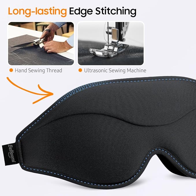 BeHoomi Sleep Mask, 2 Packs Premium Eye Mask - Image 4