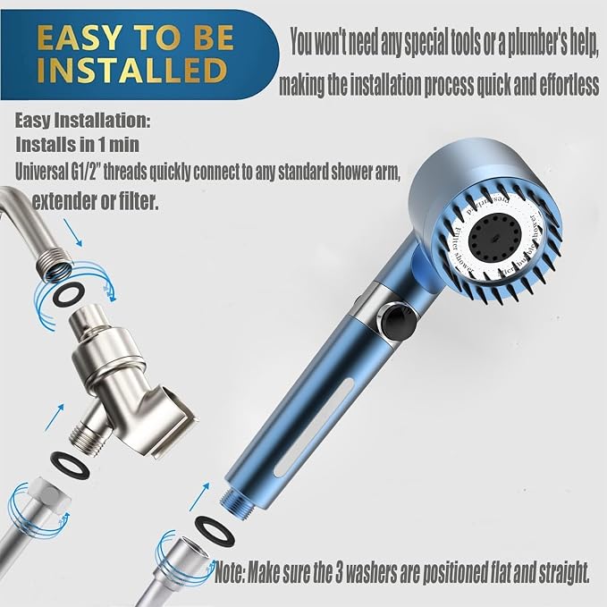 Shower Head with Handheld, Filtered Shower Heads High Pressure, High Flow Even - Image 7