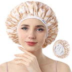 Years calm Terry Lined Shower Cap, Triple Layer Heart Motifs, Waterproof by Yearscalm