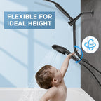 MakeFit Dual Filtered Rain Shower Head Combo, High Pressure Handheld Shower Head - Image 3