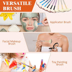 9 Pieces Facial Fan Mask Brushes, Soft Facial Applicator Brushes Tools - Image 6