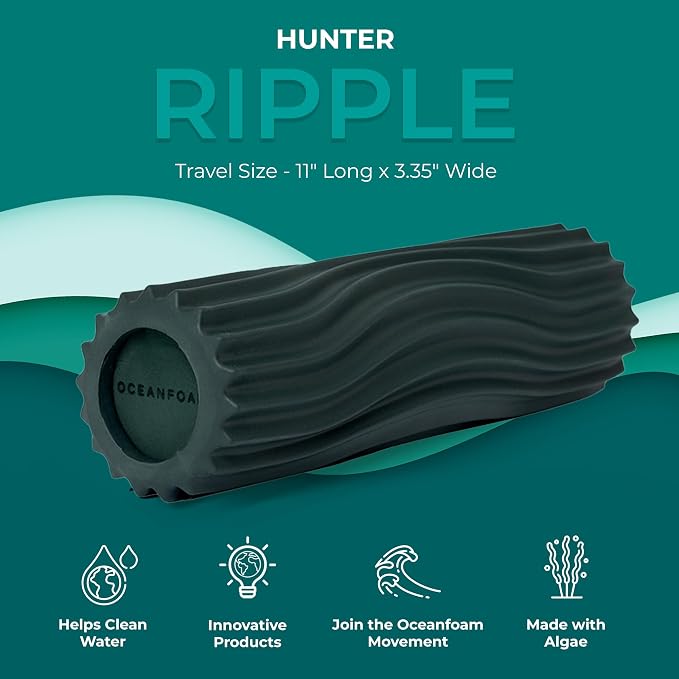 Oceanfoam Ripple Travel Foam Roller Firm Mini Foam Roller - Image 5