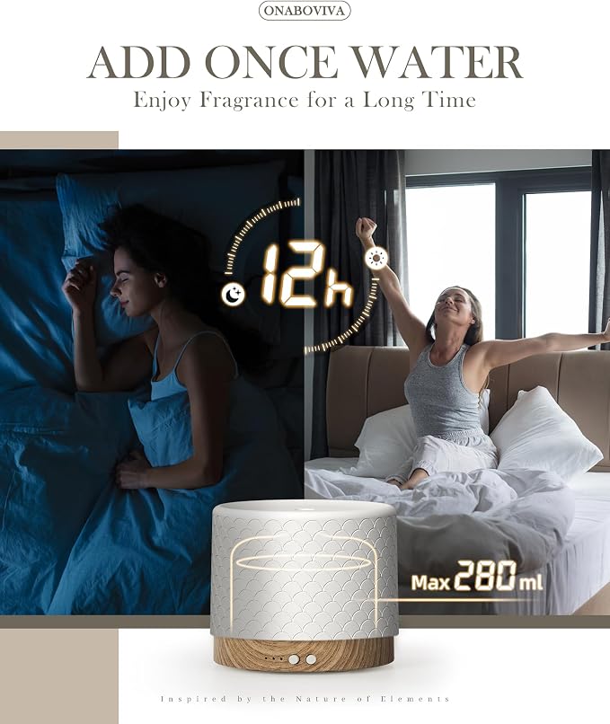 Essential Oil Diffuser - 280ml Ceramic Diffuser - Image 3