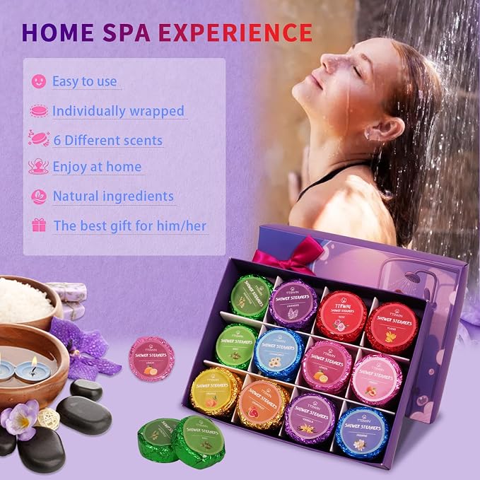 Shower Steamers Aromatherapy 24 Pack Shower Bombs - Image 5