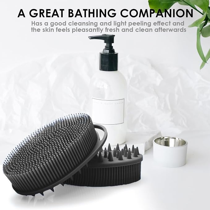 RamPula Silicone Body Scrubber, Silicone Loofah, Quick-Dry Exfoliating Body - Image 3