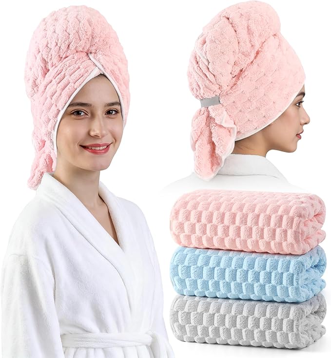 REDKISS 3 Pack Microfiber Hair Towels by REDKISSOnline