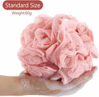 BTYMS 4 Pcs Loofah Sponge 60g/pc Mesh Pouf Bathing Sponges Bath Scrunchies - Image 2
