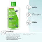 CeraVe Micellar Water, Hydrating Facial Cleanser & Eye Makeup Remover - Image 7