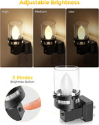 Briignite Candle Night Light Plug in, Vintage Night Lights Plug into Wall - Image 3