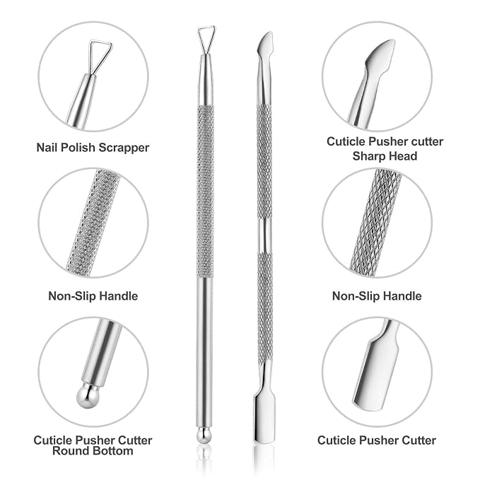 2PCS Cuticle Pusher and Cutter - Image 4