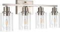 4-Light Bathroom Light Fixtures, Brushed Nickel Vanity Light by FILIMITIY