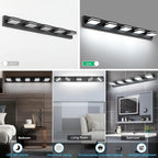 SineRise LED Modern Bathroom Vanity Light Fixtures, Matte Black Modern Acrylic - Image 4