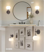 Oil Rubbed Bronze Wireless Rechargeable Wall Sconces Set of 2, Battery Operated - Image 7