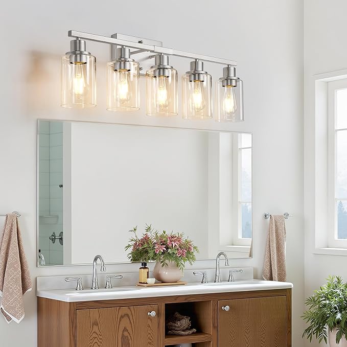 MOKATNG 5-Light Bathroom Light Fixtures, Vanity Light - Image 3