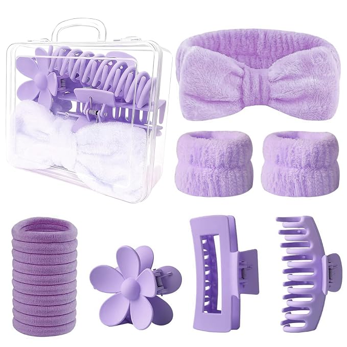 16 Pcs Skincare Headband Set, Face Washing Headband by XiuyingFeng