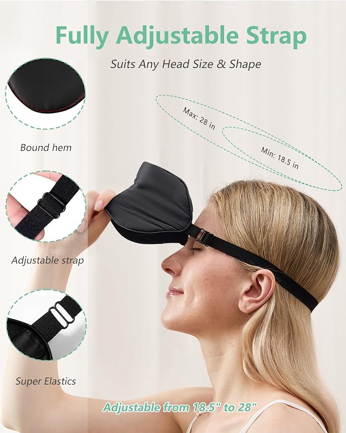 BeeVines 100% Real Mulberry Silk 2 Pack Sleep Mask, Pure Silk Eye Masks - Image 5