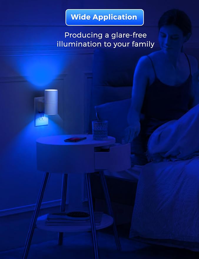 L LOHAS LED Night Light, Light Sensor, Dimmable Night Light, Calm Blue - Image 5
