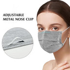 Wecolor 100 Pcs Disposable 3 Ply Earloop Face Masks - Image 4