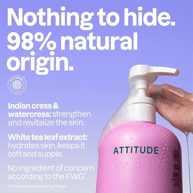 ATTITUDE Soothing Shower Gel, Dermatologically Tested, Plant and Mineral-Based - Image 3