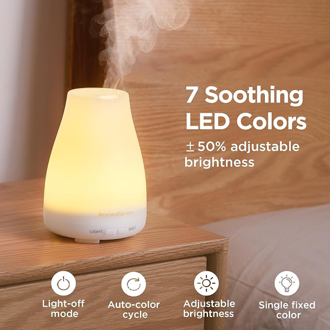 InnoGear Essential Oil Diffuser, 2 Pack Ultrasonic Diffusers - Image 6