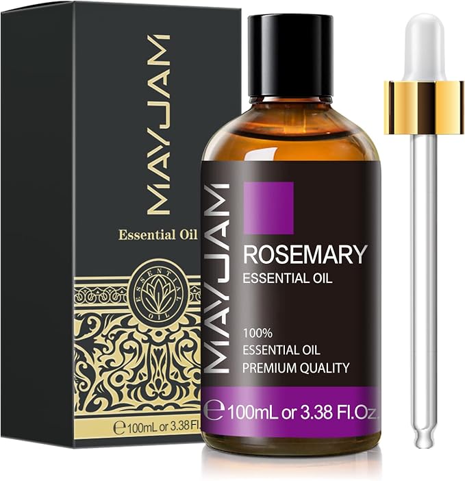 Rosemary Essential Oil with Dropper, MAYJAM Pure Rosemary Oil Aromatherapy Oils by MAYJAM