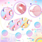Cuffbow 6 Pack Plush Sleep Mask Set, Cute Plush Eye Masks - Image 3