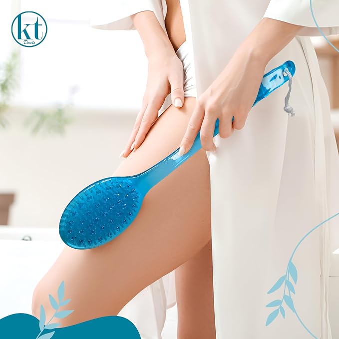 Bath Body Brush Long Handle Back Shower Brush Exfoliating Back, and Feet - Image 7