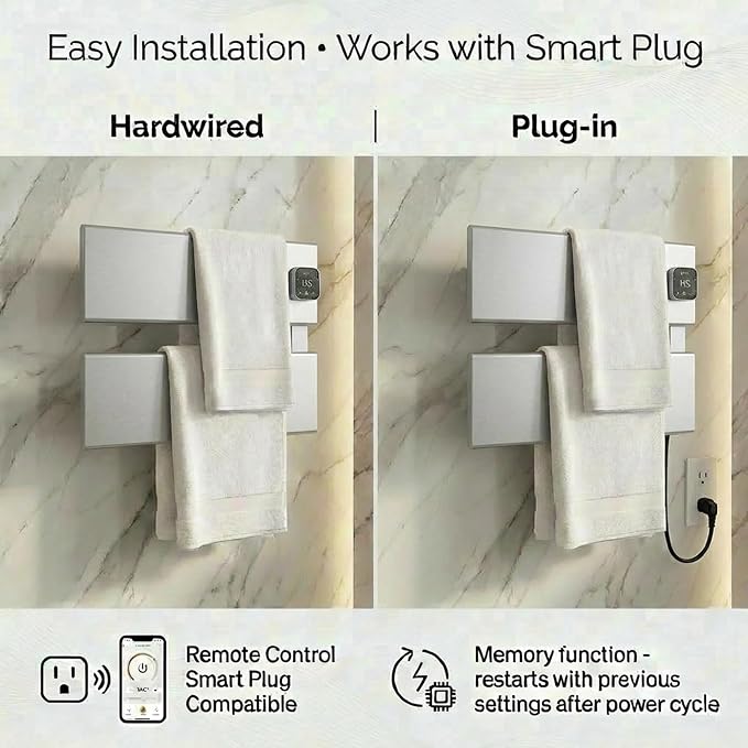 Electric Towel Warmer, Heated Towel Rack - Image 5