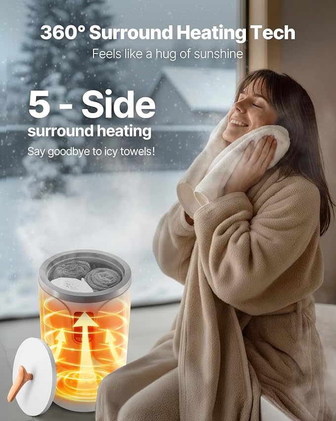 VEVOR Towel Warmers for Bathroom, Towel Warmer Bucket - Image 3