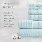 NY Loft 100% Cotton Towel Set 6 Piece | Super Soft & Absorbent Quick-Dry 2 Bath - Image 2