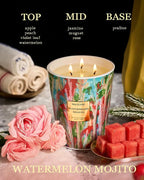 M&SENSE Large Watermelon Scented Soy Candle, 35oz 150 Hours 3-Wick Clean Burning - Image 3