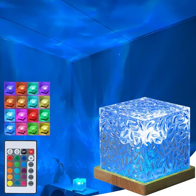 Aurora Ocean Wave Lights Projector, 16 Colors 4 Modes Cube Color Changing Light by Unknown
