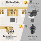 3-Light Bathroom Light Fixtures, Classic Wall Light Fixture - Image 7