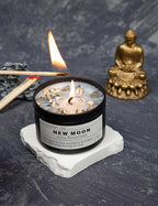 NEW Moon Handmade Candle, New Beginnings, Ritual Energy Gift, Intention - Image 4