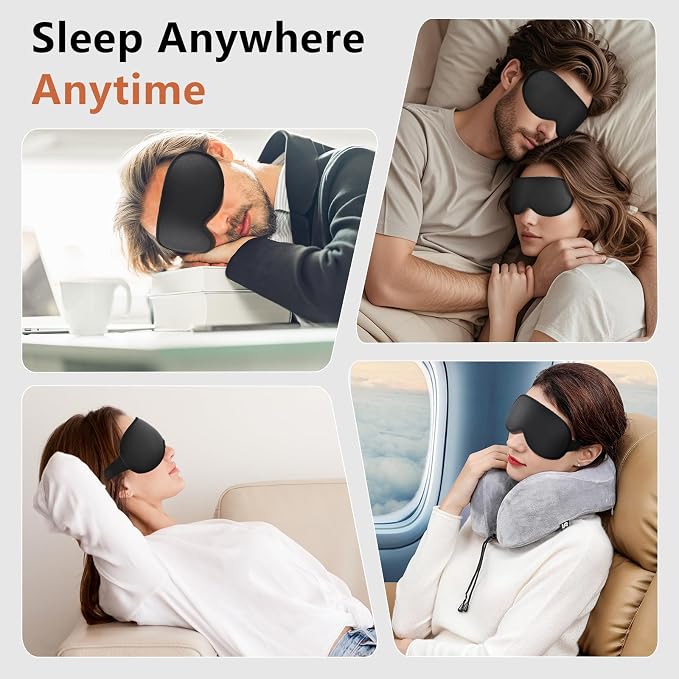 Sleep Mask for Side Sleeper Women Men, Eye Mask for Sleeping Light Blocking - Image 7