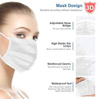 NNPCBT 5 Color Disposable Face Masks 50pcs, Individually Wrapped Masks - Image 4